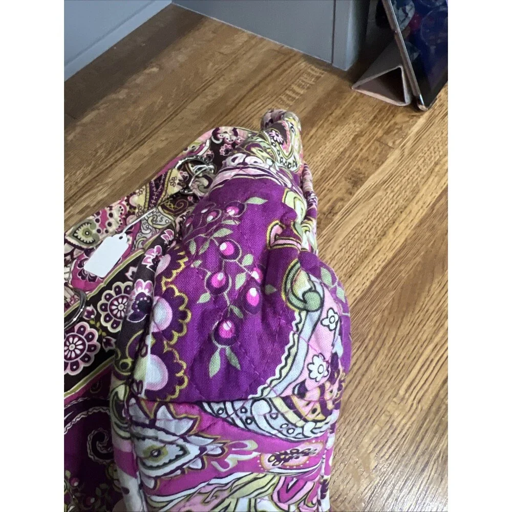 Vera Bradley (2010) Retired Very Berry Paisley Shoulder Handbag Purse Tote Boho
